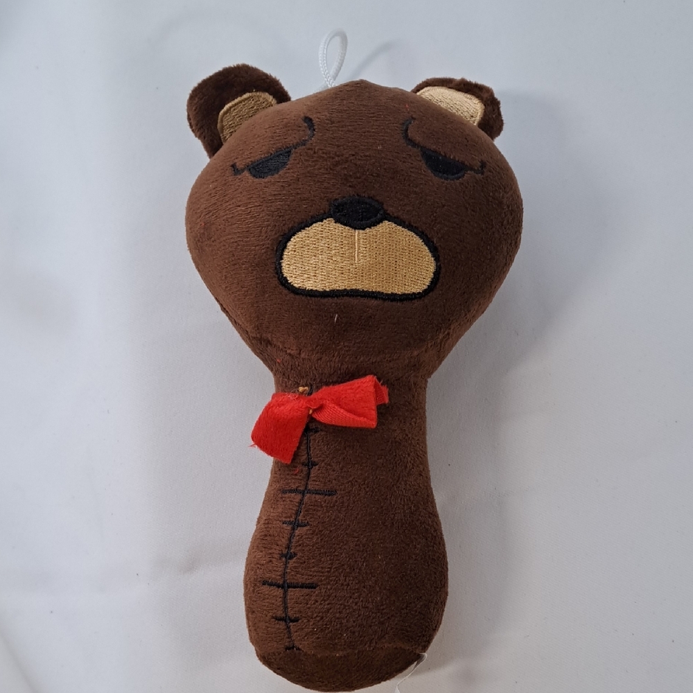 Charming Brown Plush Bear with Red Bow
